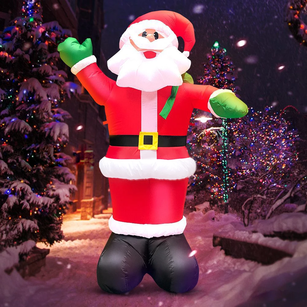 1 8 м Светодиодный Надувные Рождественские Санта Клаус Орнамент украшения на