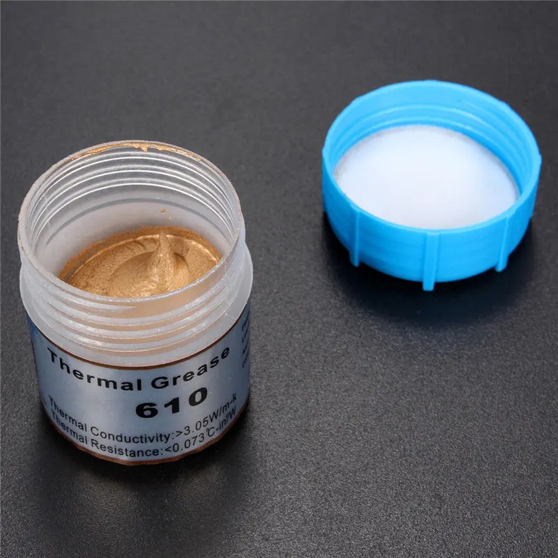 

2pc HY610 10g Golden Thermal Grease Silicone Grease Conductive Grease Paste For CPU GPU Chipset Cooling Compound Silicone