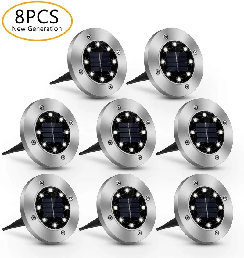 8 шт. напольные светильники на солнечной батарее|Сверкающие товары для вечеринки|