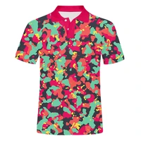 ifpd euus size red green camouflage 3d printed polo t shirt men camo polo shirts casual military clothes colorful shirts gothic