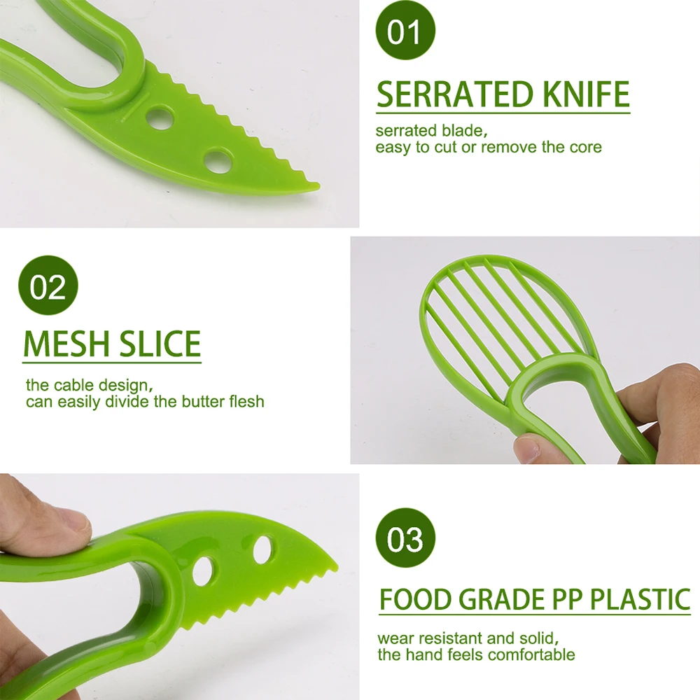 Кухонный 3 в 1 ломтерезка для авокадо слайсер масла и фруктов резак сепаратор