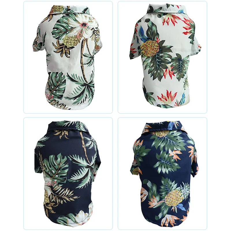 

Pet Printed Clothing Hawaiian Shirt Thin Clothes Jacket Dog Clothes Small Dog Clothes Cat Clothes Pet Clothes Clothes XS-XXL