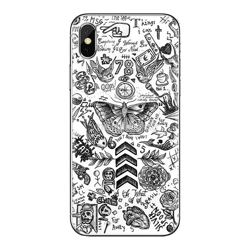 Силиконовый чехол Гарри One Direction Tattoos для iPod Touch Apple iPhone 11 Pro 4 4S 5 5S SE 5C 6 6S 7 8 X XR XS Plus