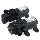 Электрический водяной насос постоянного тока, 12 В, 130 фунтов на кв. дюйм, 6 лмин, черный микромембранный распылитель водяного насоса высокого давления для автомойки, 12 В