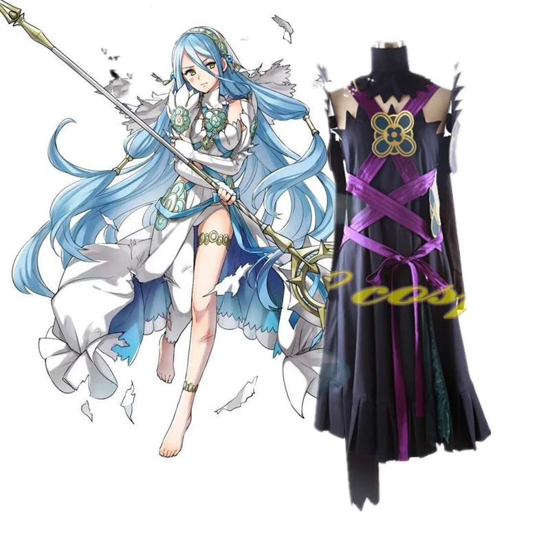 Game Fire Emblem Azura Purple Version Cosplay Costume Custom Made Outfit Halloween Costume for Women