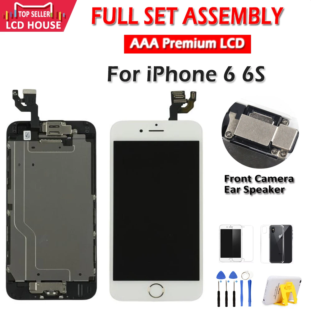 ЖК дисплей для iPhone 6 6S 6G полный комплект в сборе 4 7 сенсорный дигитайзер замена