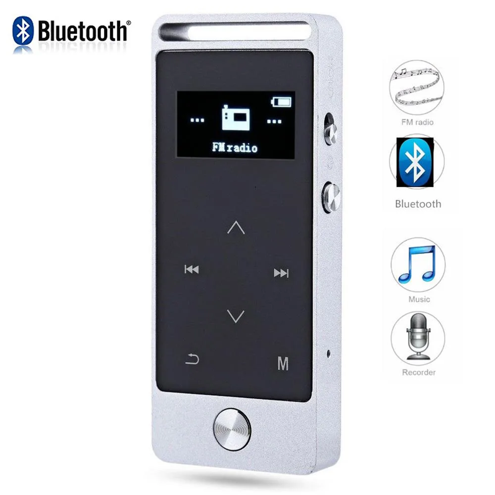 16 GB Bluetooth MP3 плеер с Динамик видео без потерь Музыкальный плеер поддерживает 128 Гб карта памяти с FM радио, голос Регистраторы