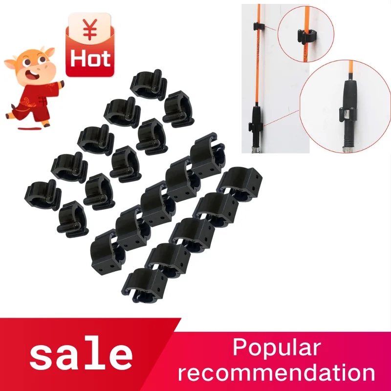 

20 Pieces Regular Fishing Rod Storage Clips, Fishing Pole Holder Clip Storage Rack, 2 Style & 10Pcs Each Style - Big for Hold