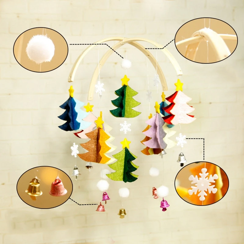 DIY рождественские фетровые украшения для детской кроватки фетровая игрушка