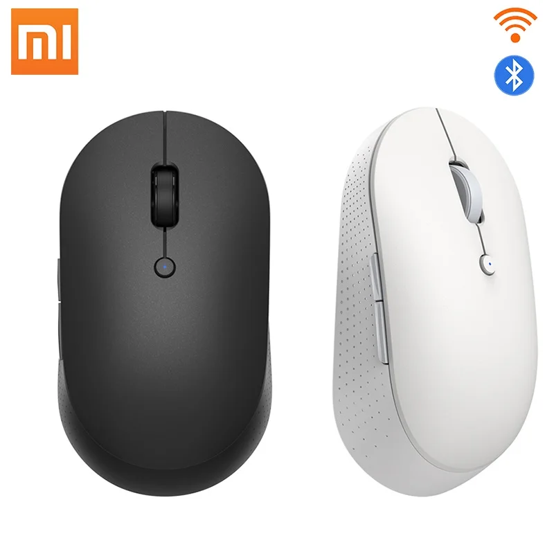 

Оригинальная Беспроводная Двухрежимная мышь Xiaomi Mi, бесшумная эргономичная Bluetooth USB Боковая кнопка, портативная беспроводная мини-мышь для н...