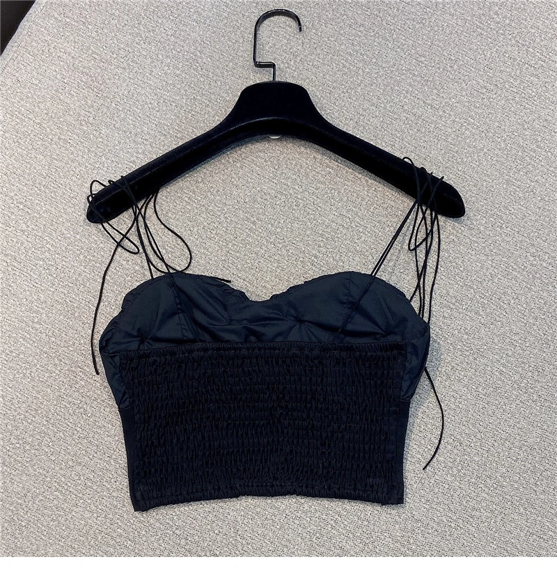 HIGH QUALITY2021 Summer New Design Strass Diamonds Beading Camis Tops