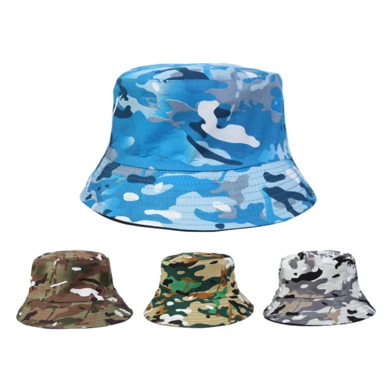 

Unisex Fashion Bucket Hat Camouflage Print Summer Fisherman Cap gorros Outdoor Streetwear Bob Hats for Men Women Panama Cap