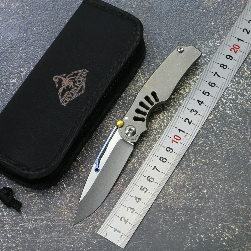Складной нож VENOM Kevin John-TILock лезвие M390 титановая ручка флип Открытый кемпинг тактика выживания Карманные Ножи EDC инструменты