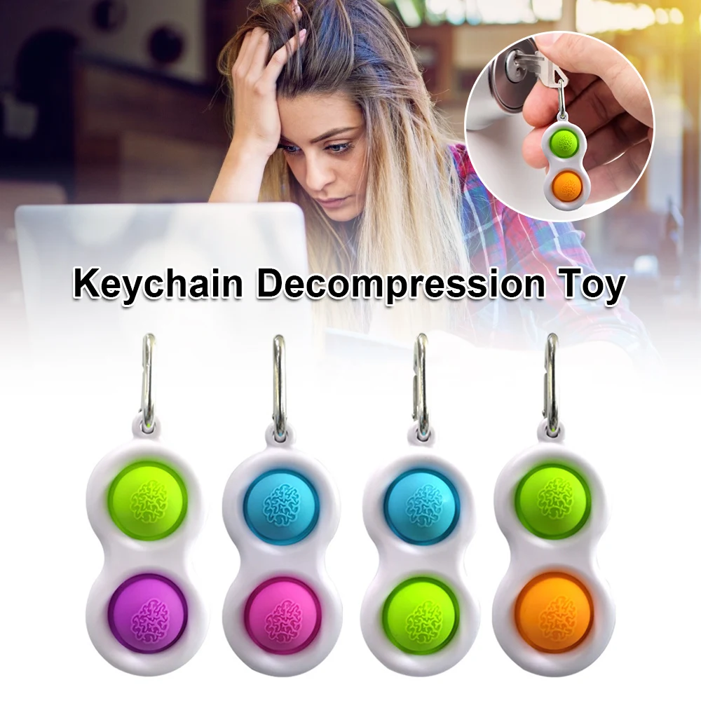 

Stress Relief Toys Hand Fidget Toys Decompression Keychains for Kids Adults Early Educational Autism Treatment Squeeze Toys