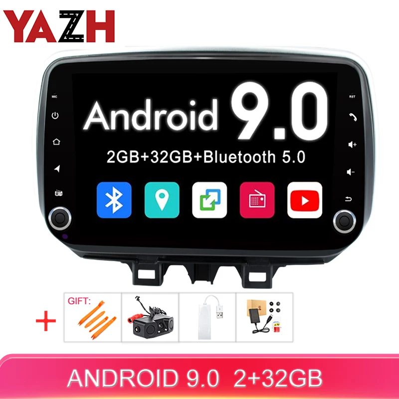 Автомагнитола YAZH 32 ГБ мультимедийный GPS для Hyundai Tucson/ Ix35 2019 с Android 9 0 восьмиядерным