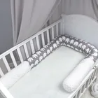 Высококачественный бархатный бампер для детской кроватки с пузырьковым принтом, мягкое уютное детское постельное белье, бамперы, защитная подушка для новорожденных, украшение для детской комнаты