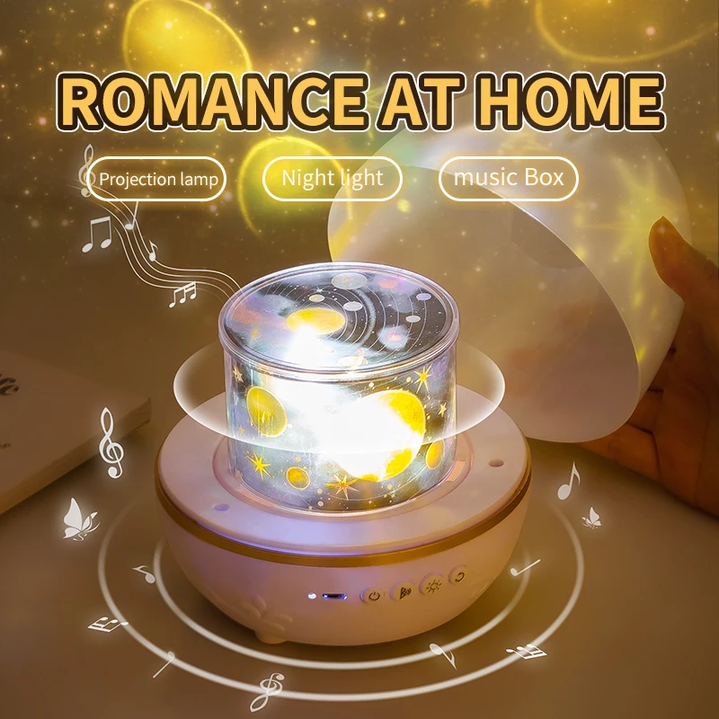 

Светодиодный проектор со звездами, Вселенная, Ночной светильник, проектор звездного неба, ночная лампа с музыкой, Bluetooth-динамиком для детей