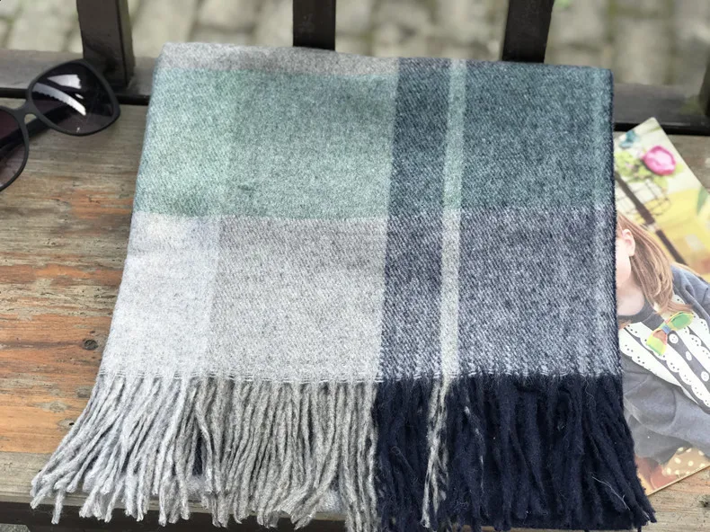 2019 клетчатый зимний шарф женские теплые модные шарфы на каждый день кашемировые |