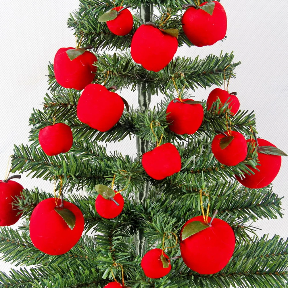6 шт. Рождественские елочные шары украшения красное яблоко безделушки вечерние