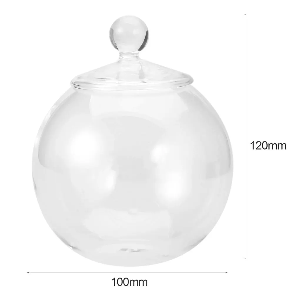 

2018 1 set Diameter 10 cm Transparent Micro Meaty Bryophytes Landscape Glass Vase Bottle With Cover Home Wedding Decor Craft Gif