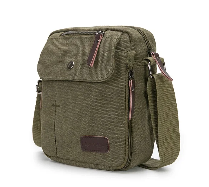 Messenger Bags Soft Canvas Zipper Open Men's Bag Casual Travel School Shoulder Crossbody Pack High Quality Lightweight Handbags