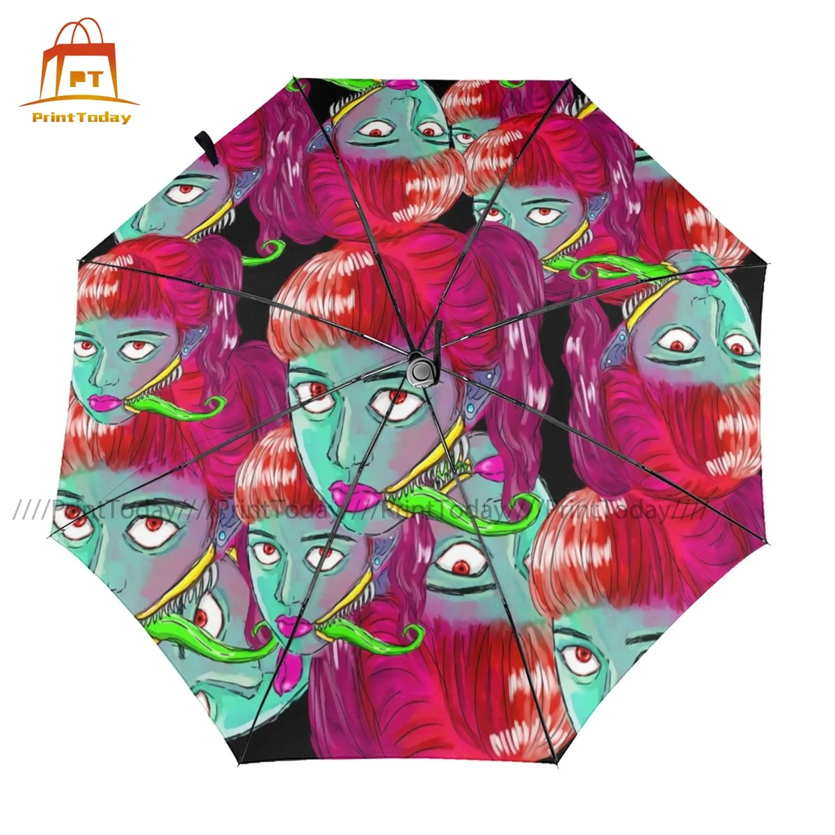 

Junji Ito Umbrella Charm Folding Umbrella Print Backpack Anti UV Automatic Umbrella