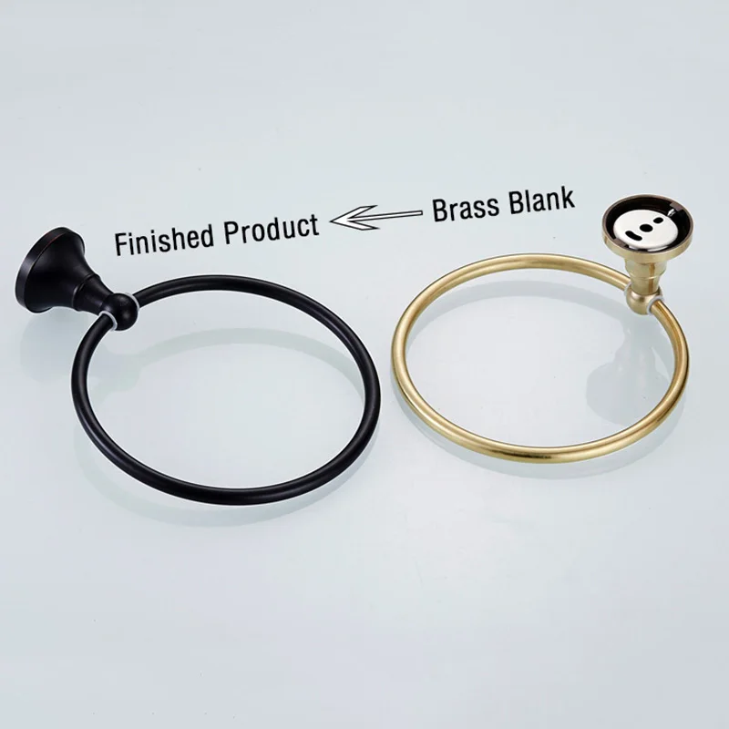 Черное полотенце кольцо старинная бронза Держатель для полотенец ванной комнаты