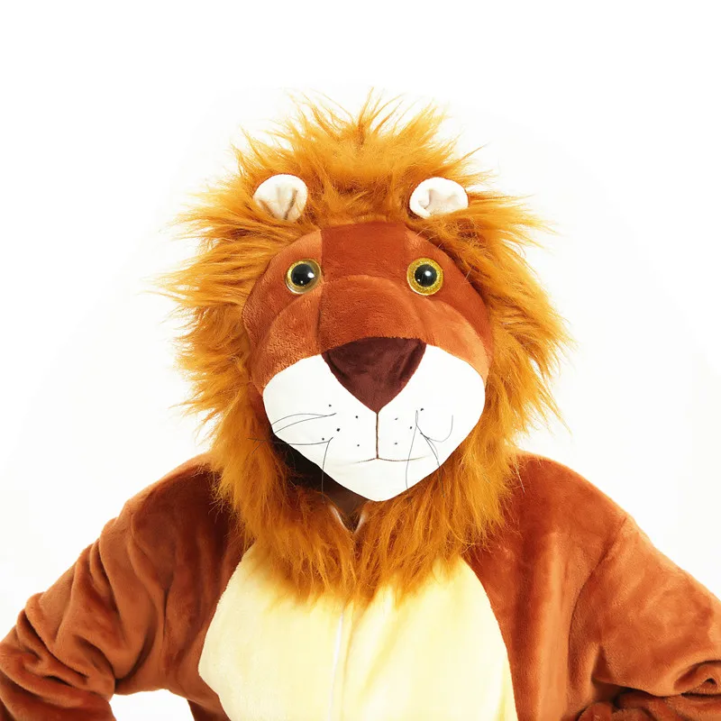 Взрослые кигуруми льва женский и мужской косплей костюм мультфильм комбинезон