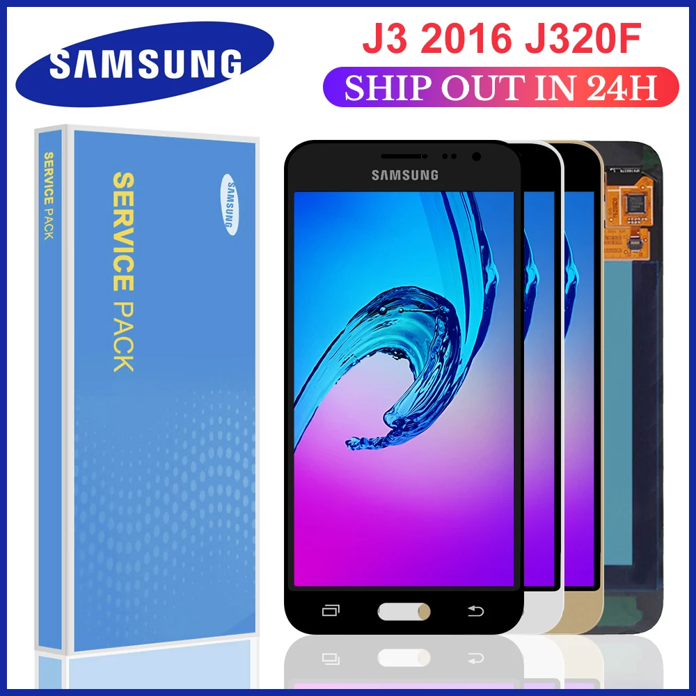 ЖК дисплей 100% Super AMOLED для Samsung Galaxy J3 2016 J320 J320F J320H J320FN с сенсорным экраном и