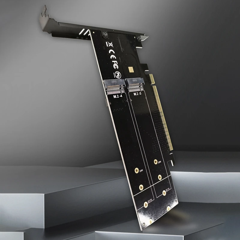 PCIE 4 0 X16 до M.2 M Key NVME SSD Raid адаптер карта 8000 Φ для ноутбука 22110 2280 жесткий диск |