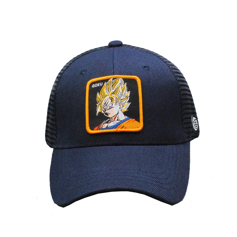 Сетчатая шапка с героями мультфильмов Dragon Ball Z крутая Гоку вегетто Ланч Саян бейсбольные шапки уличная Мужская и женская круглая Кепка унисекс