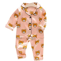 spring autumn toddler clothing sets childrens pajamas baby boy girl clothes sleepwear kids long sleeve coat topslong pants 2pc