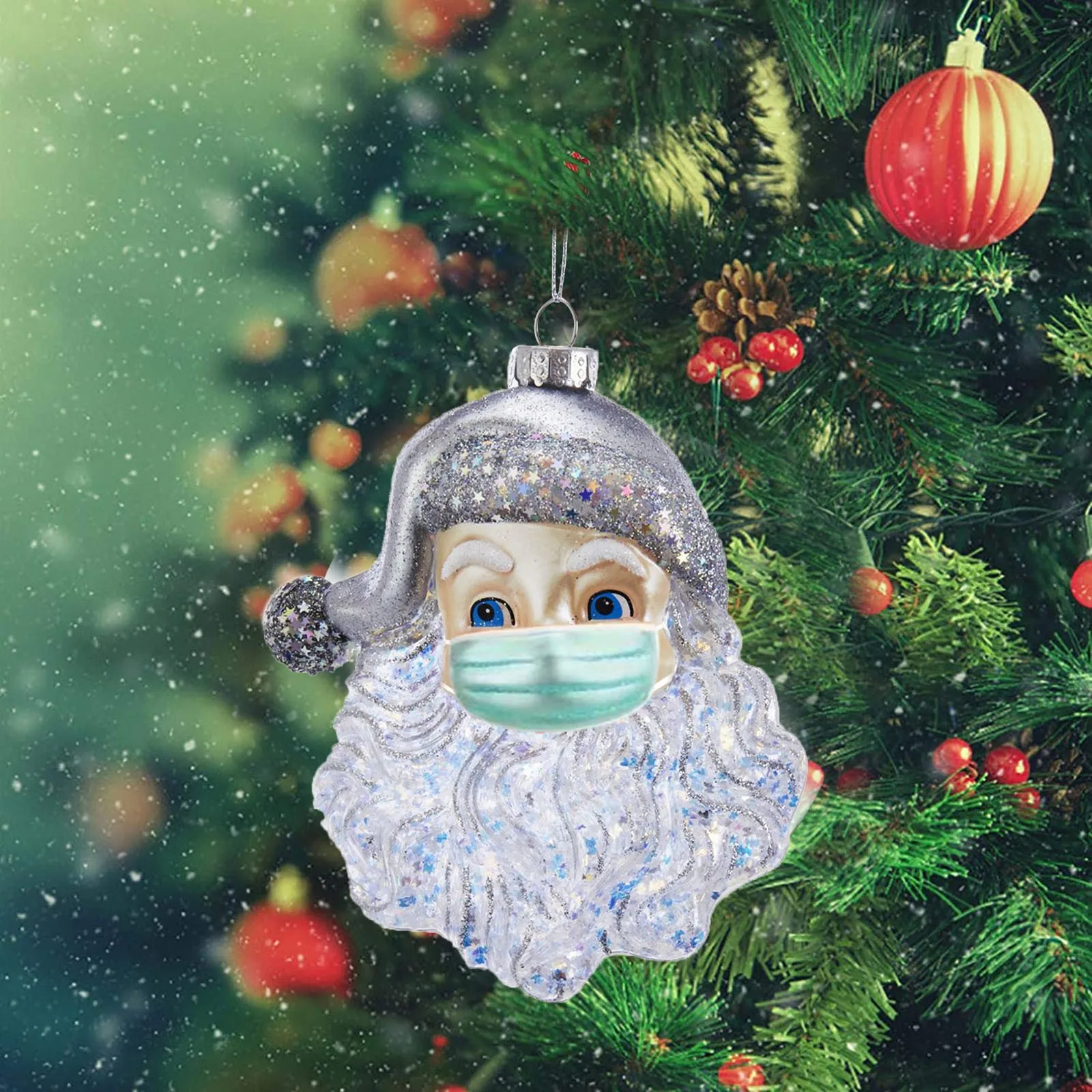 Персонализированные Санта Клаус орнамента 2020 2021 рождественские праздничные