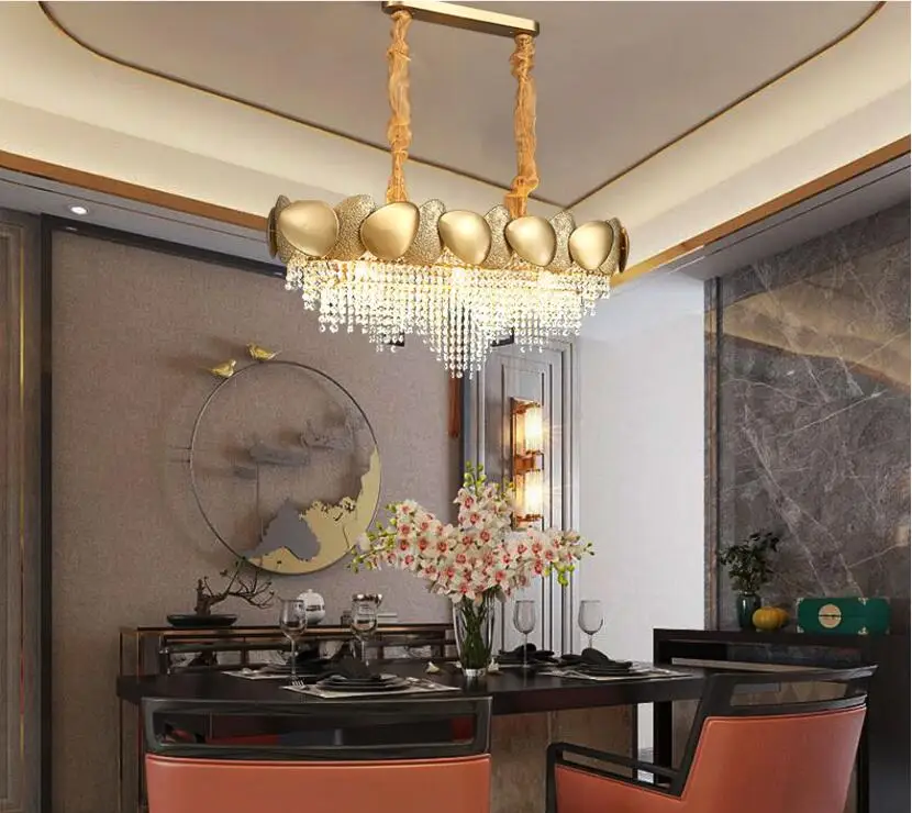 Скандинавский Американский современный хрустальный светильник люстра золотого