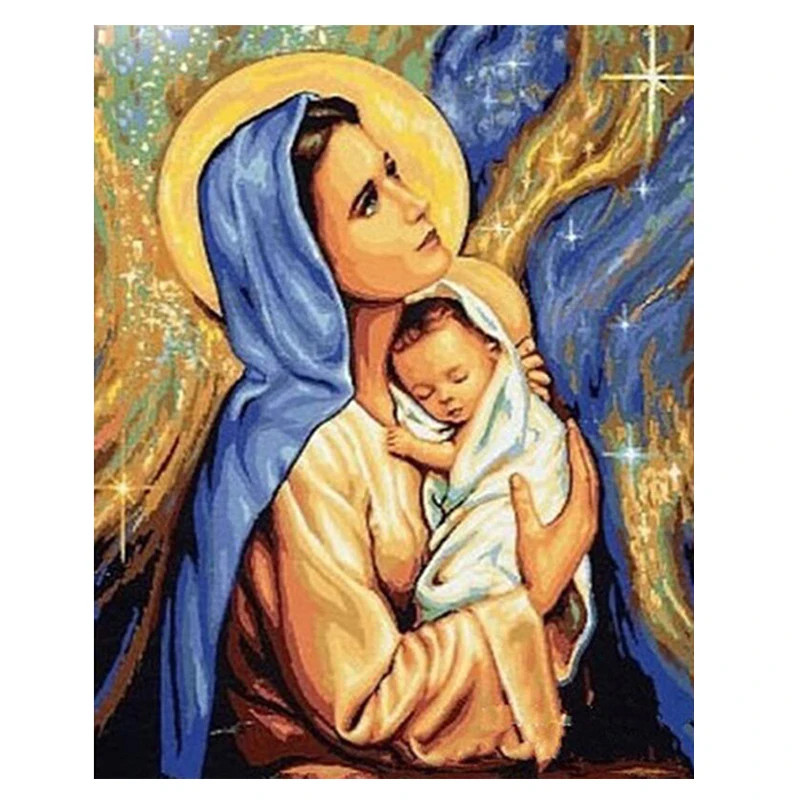 5D сделай сам Мэри и Иконка Иисуса алмазная вышивка игла подарок полностью