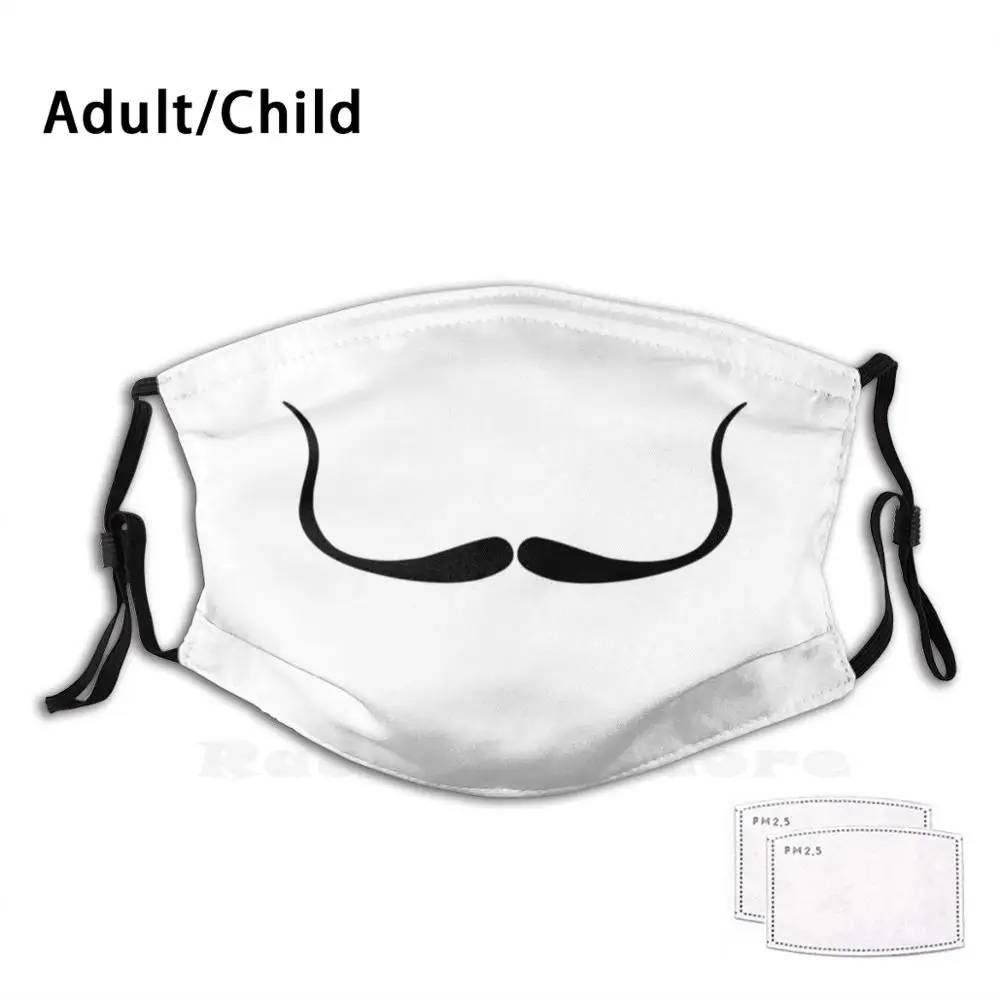 

Dali Mustache Print Washable Filter Anti Dust Mouth Mask Dali Moustache Beard