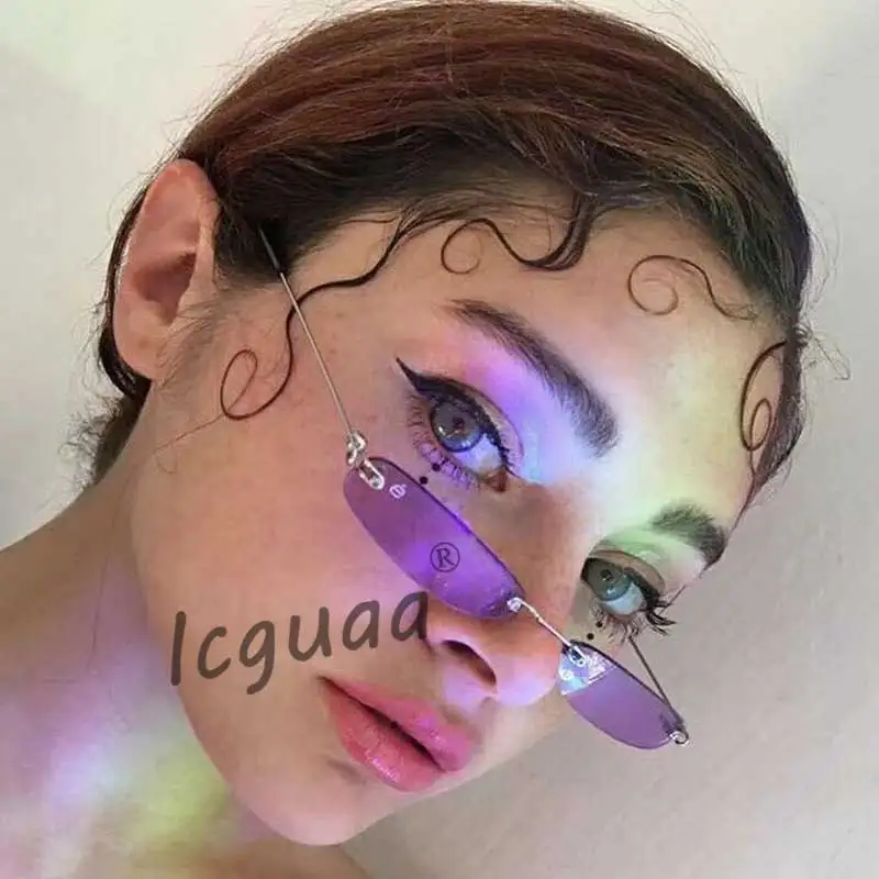 Винтажные маленькие узкие солнцезащитные очки женские ретро прямоугольные