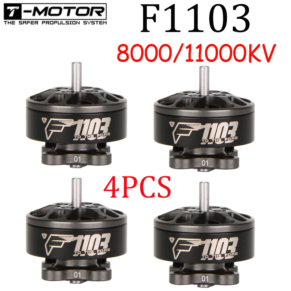 

4 шт. T-двигатель F1103 1103 8000KV 11000KV 2-3S бесщеточный двигатель для радиоуправляемого дрона Cinewhoop FPV Racing CineWhoop BetaFPV