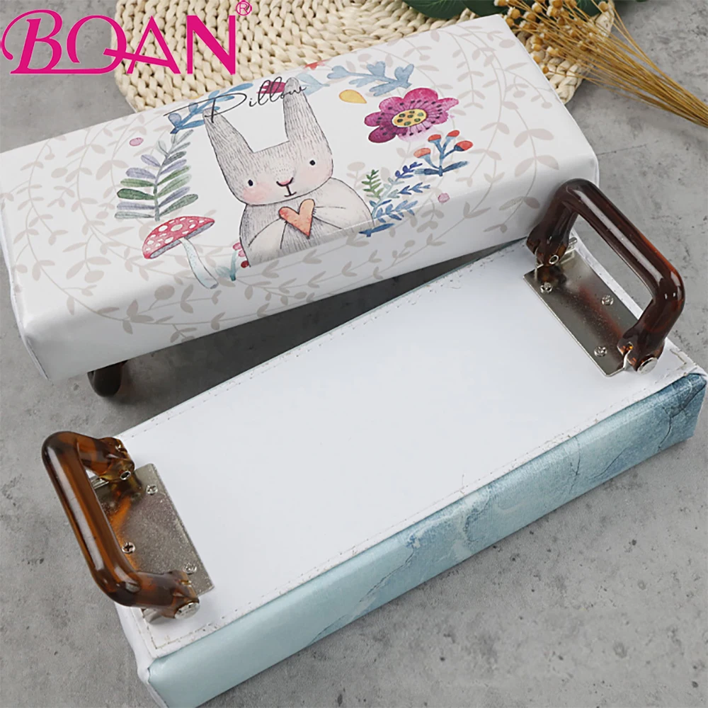 Подставка BQAN из натуральной кожи для ногтевого дизайна Настольная