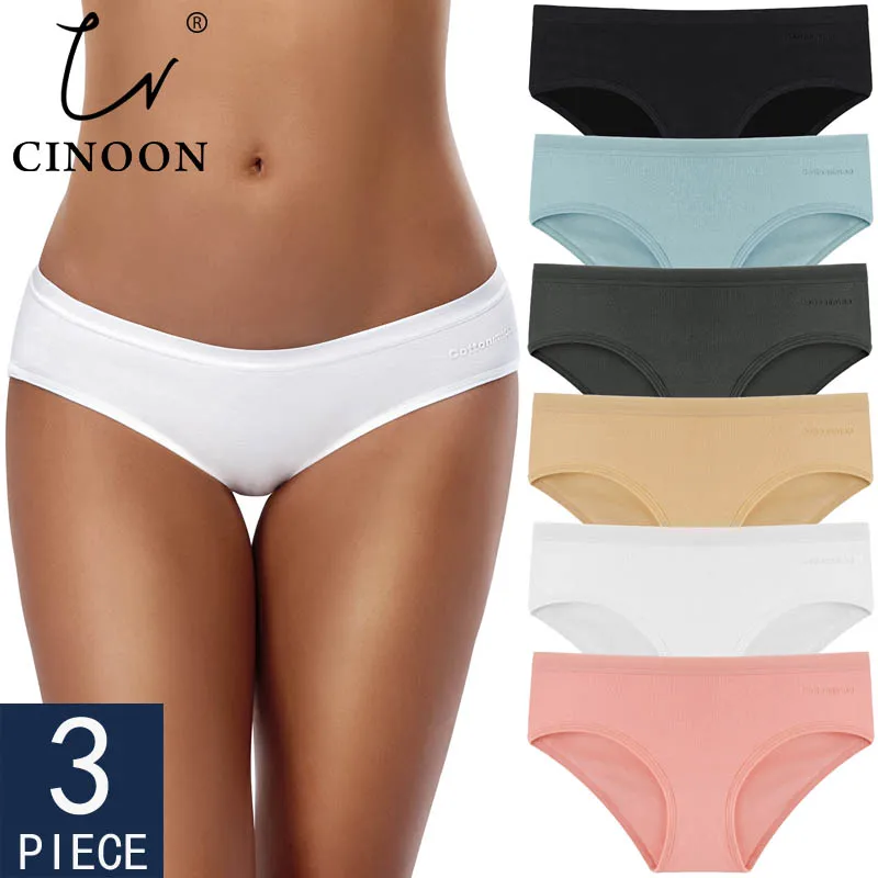 CINOON 3 шт./компл. женские трусы плавки для мальчика с принтом из хлопка нижнее бельё