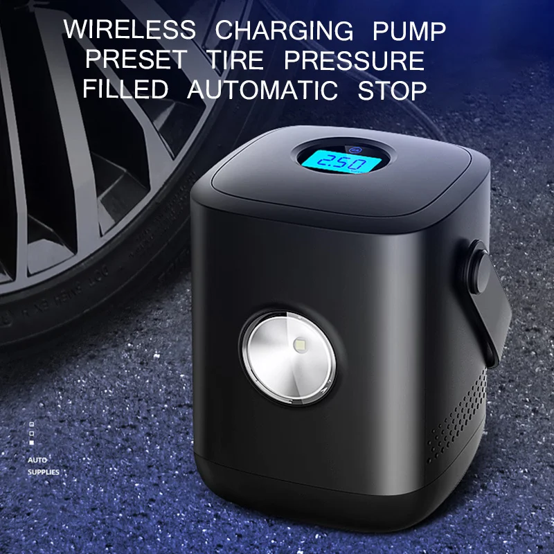 

Onever 12V 120W портативный автомобильный воздушный насос беспроводной электрический воздушный насос для автомобильных покрышек Многофункциона...