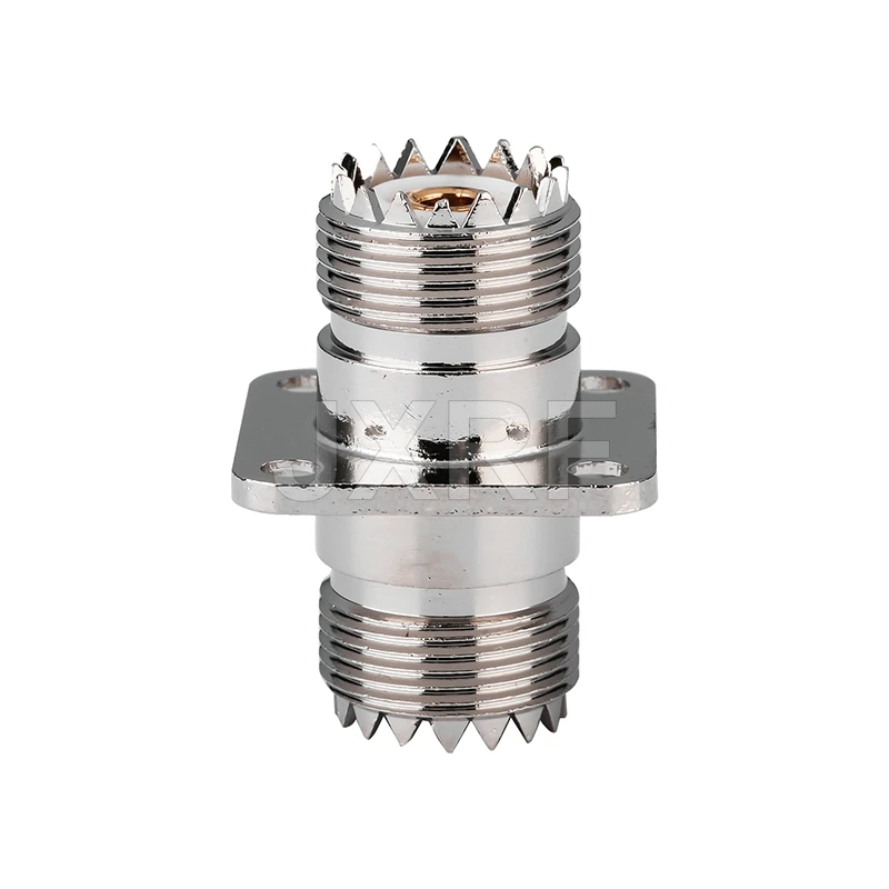 1PCS Coaxial radio frequency (rf) SO239 UHF to SO-239 adapter Square plate 4 holes connectors | Connectors