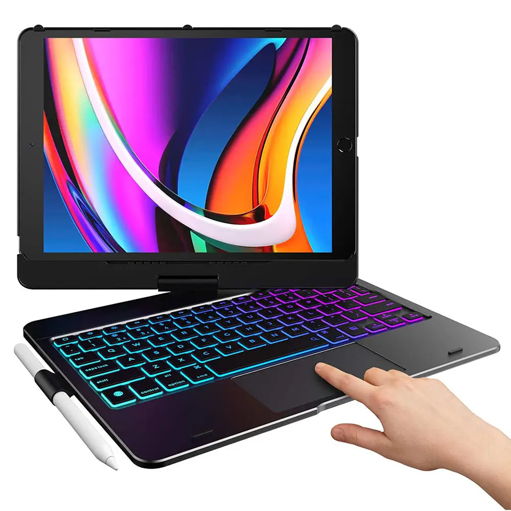 Беспроводная Bluetooth-клавиатура с подсветкой для iPad 10 2 дюйма 2021 9 8 7 Air3 | Компьютеры и