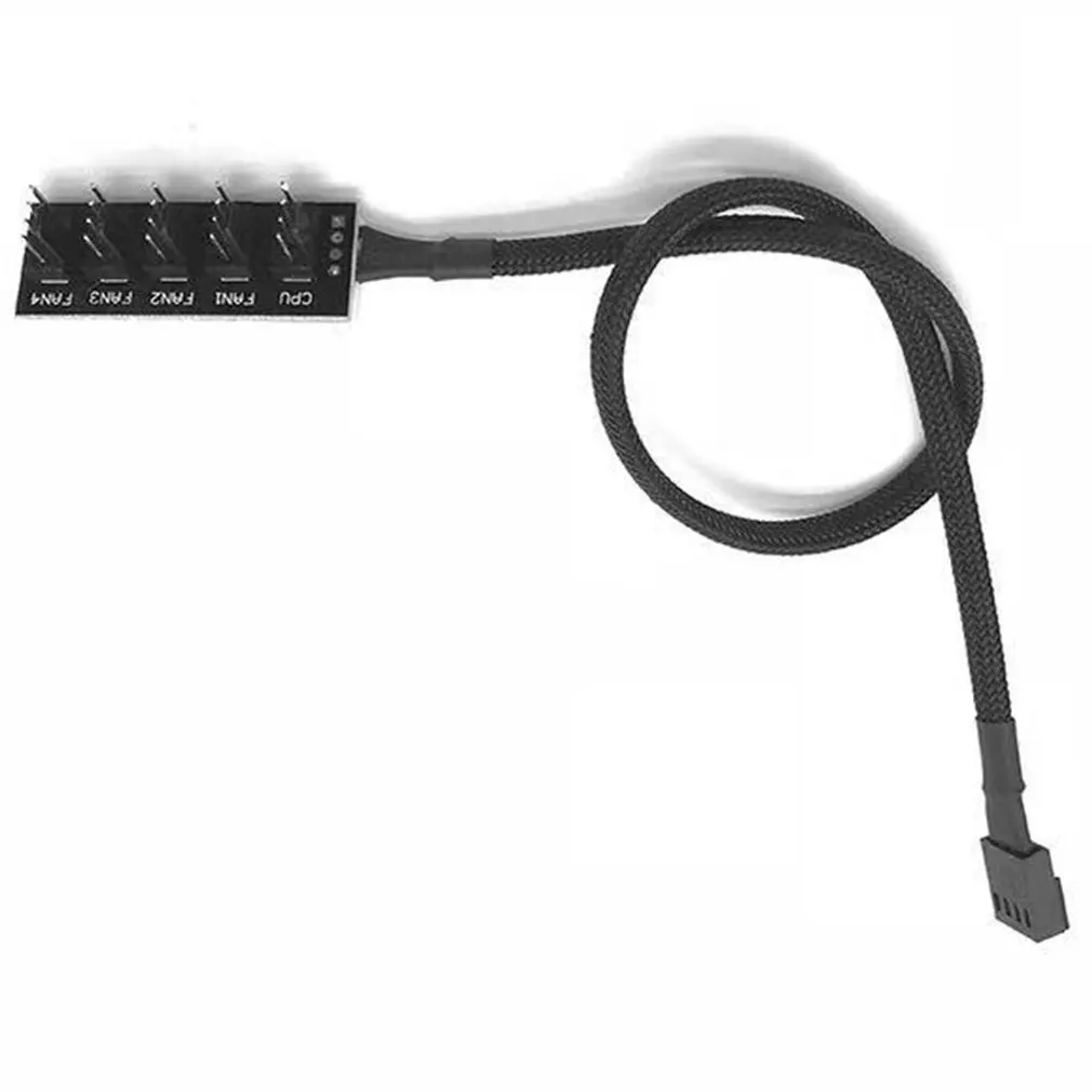 

PWM Fan Hub Pc 5 Way PWM разветвитель вентилятора Hub кабель адаптера для 12V настольного компьютера кулер чехол вентилятор 4 Pin и 3 Pin