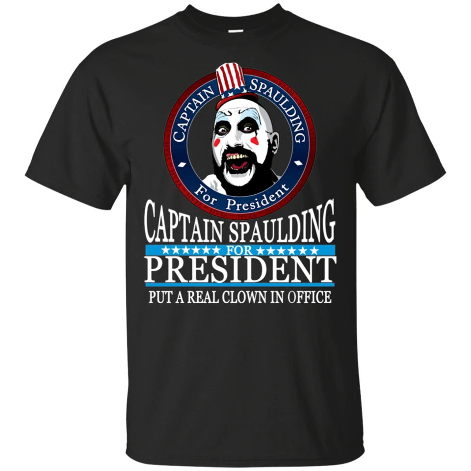 Captain spaulding For President футболка черно темно синяя для мужчин Женская Базовая модель