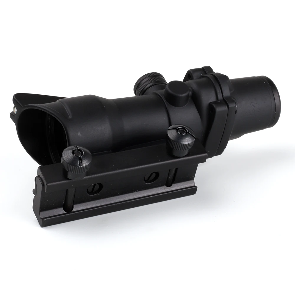 Охотничий прицел Chevron ACOG 4X32 оптический прицел красный зеленый с подсветкой Стекло травленая сетка тактический оптический прицел