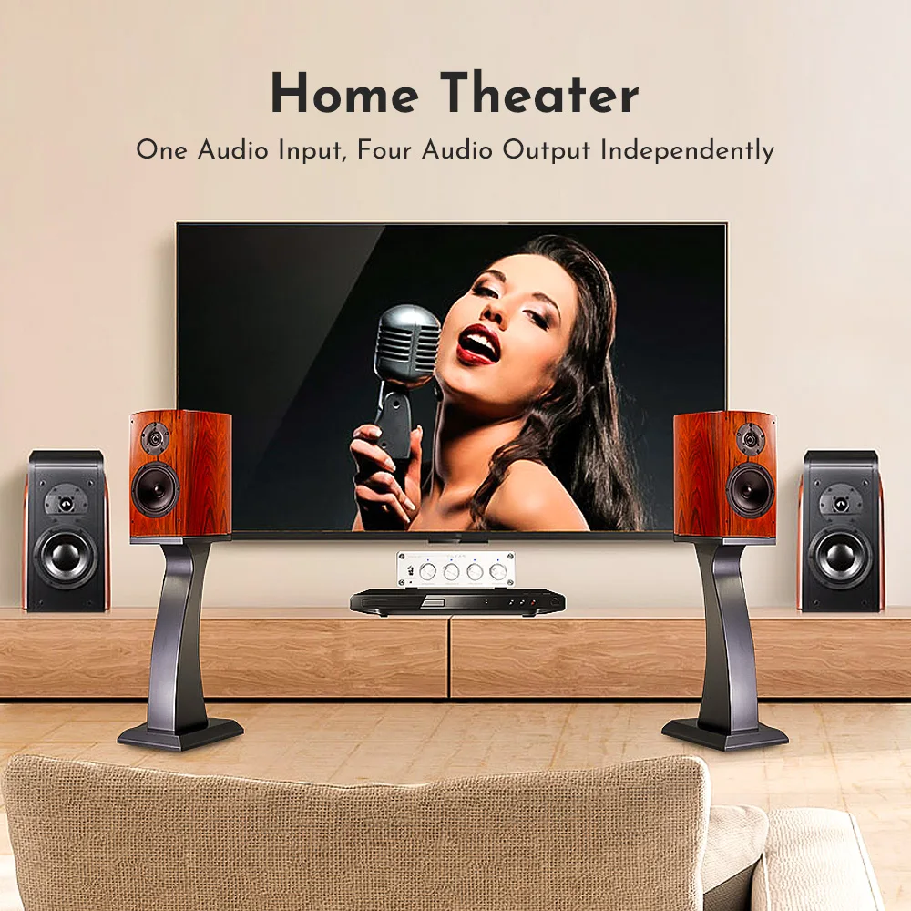 HIFI выход без потерь RCA концентратор аудио 1 вход 4 плата дистрибьютор сигнала