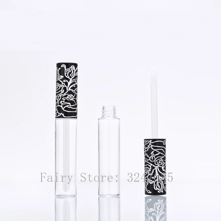 

10/30/50pcs Mini Black Cap Lip Glaze Sample Bottle Empty Tube Lip Gloss Bottle Lip Oil Lip Gloss Bottle Lipgloss Tube 0.8ml 3ml