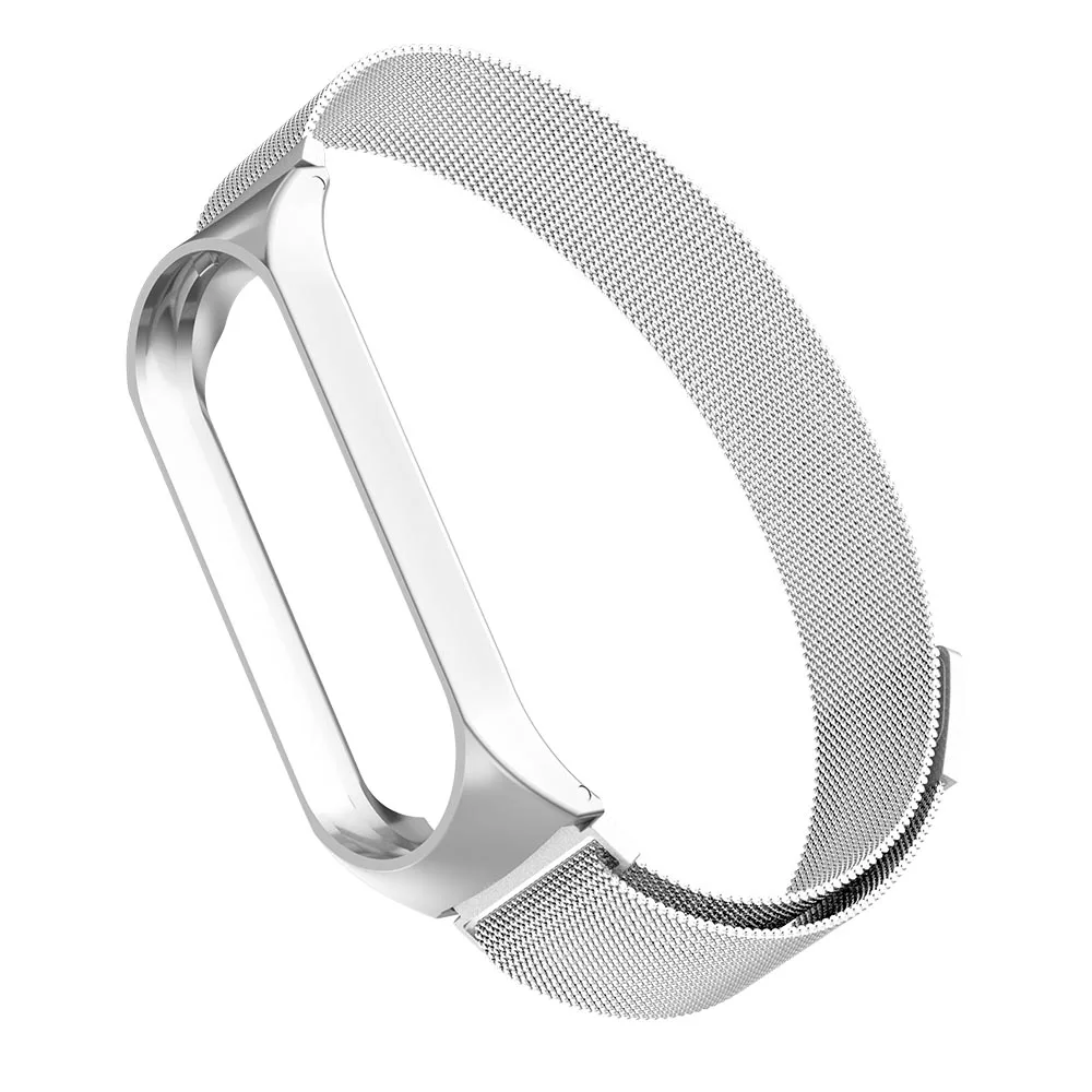 Ремешок из нержавеющей стали для XiaoMi band 3 и 4 магнитный металлический браслет Smartband часы Xiomi Xaiomi Xiami Xaomi Xaiomy браслет