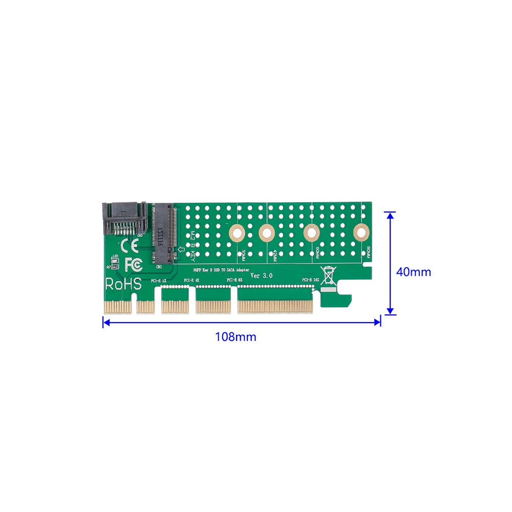 NGFF M.2 B Ключ SATA-Bus SSD для SATA3 адаптер конвертер карты PCI Express слот с радиатором SATA